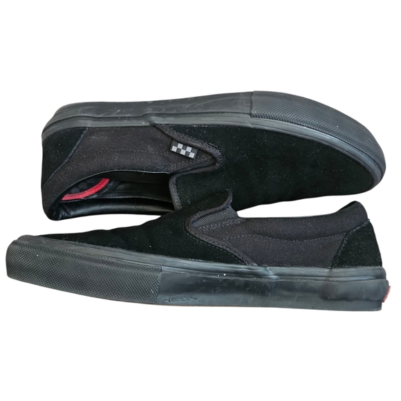 Vans Mens Shoes "Skate Slip On- Black/Black" Size 11 - Picture 2 of 8